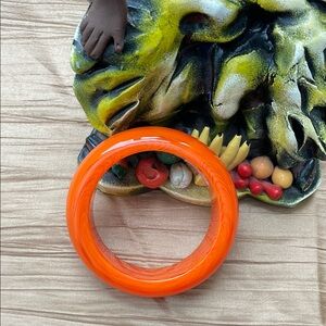 Glossy Orange Bangle Bracelet